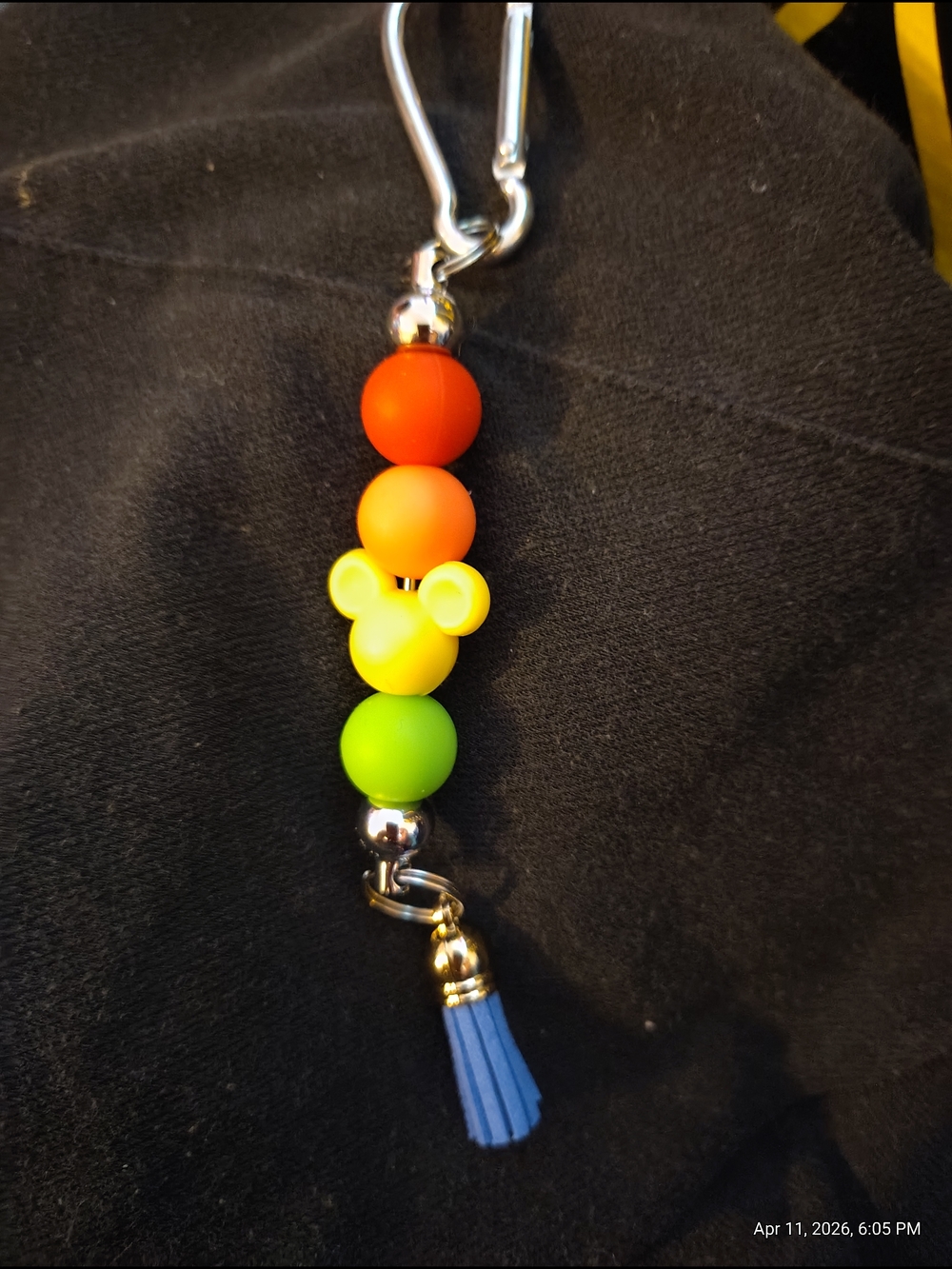 Colorful Bead Keychain with Tassel